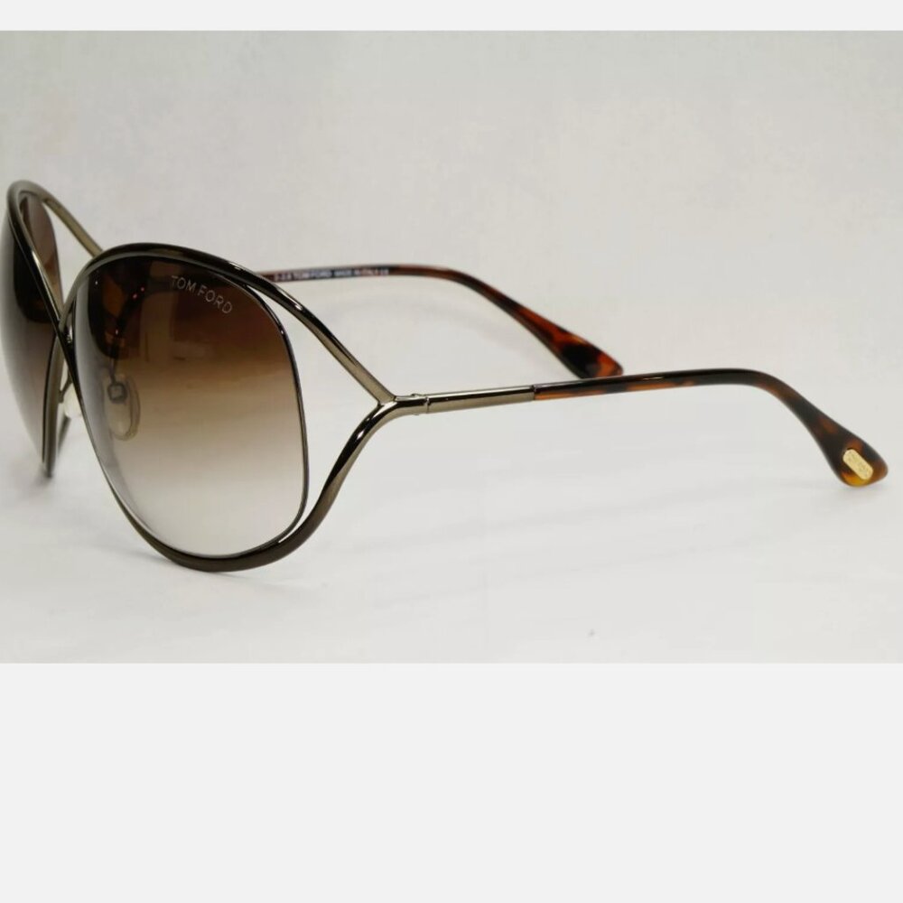 Tom Ford Brown Gunmetal Gradient Sunglasses
